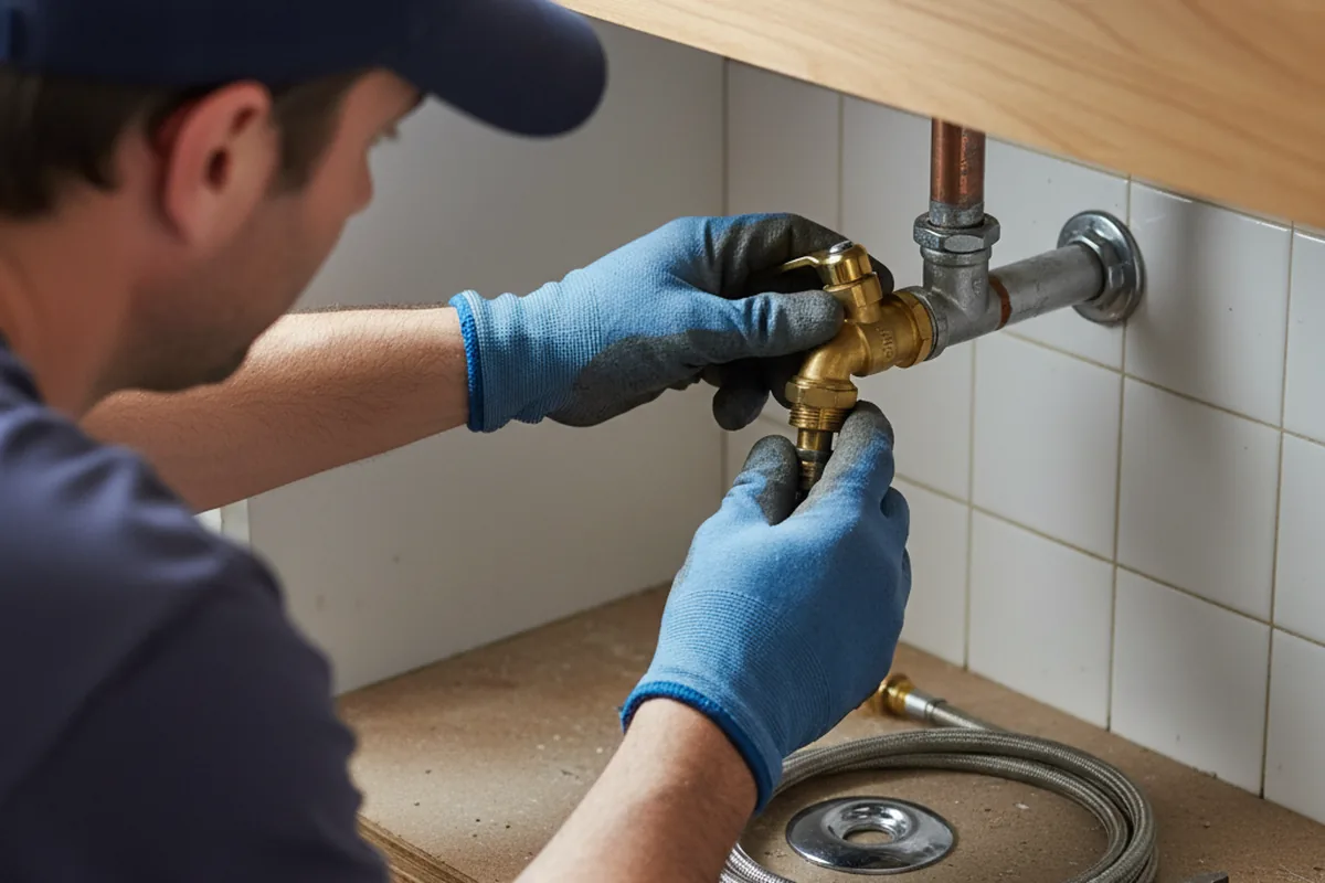 Shutoff valve and fitting work during Emergency Plumbing in Novi